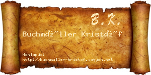 Buchmüller Kristóf névjegykártya