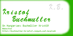 kristof buchmuller business card